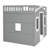 Full House Loft Bed With Ladder & Solid Wood-493871233-493871234