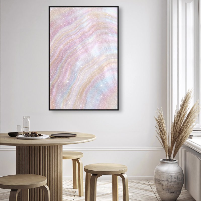 Blush Seashell Canvas Nautical & Beach Print by Oliver Gal, Black Frame, 10 x 15, 37"H x 25"W, Black Floater Frame