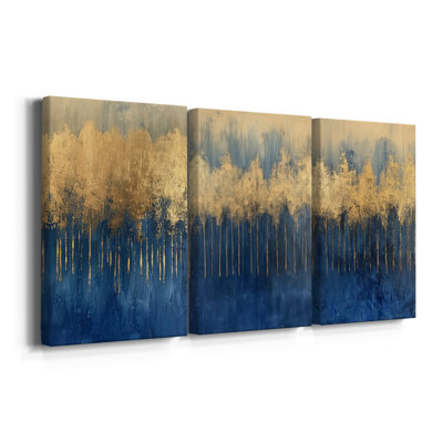 ABSTRACT Series I - Toile tendue sur mesure avec châssis - 3 pièces