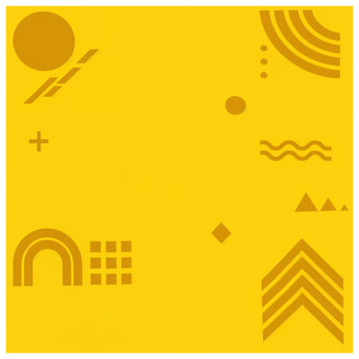 Édredon jaune à formes géométriques
