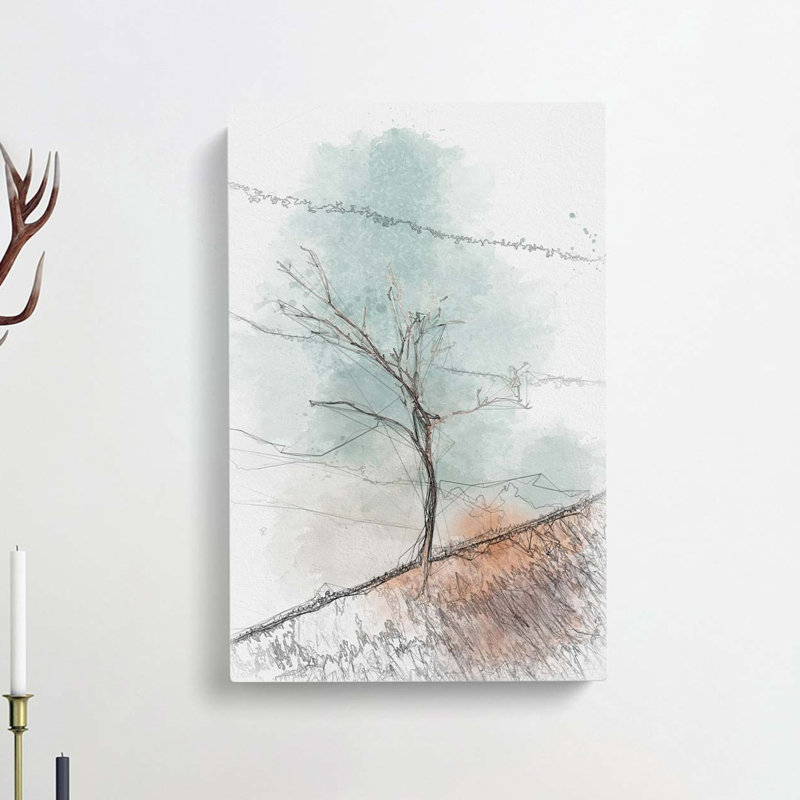 Lonely Tree in Abstract - Wrapped Canvas, 50cm H x 35cm W x 3cm D