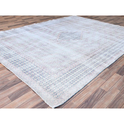 Rachita One-of-a-Kind 7'9" X 10'1" 1940s Wool Area Rug Blue