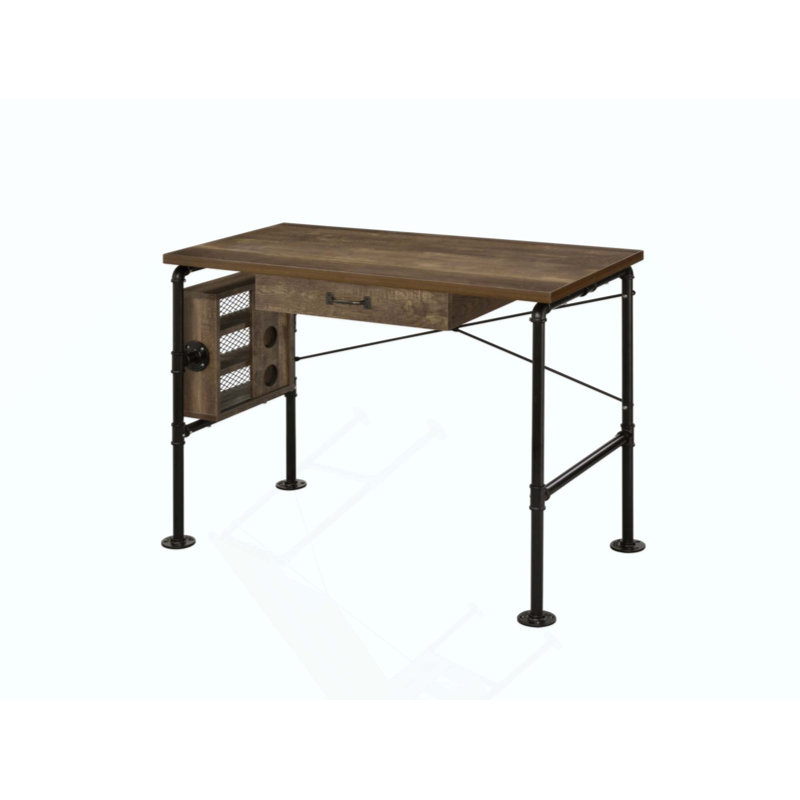 Bureau d'écriture avec rangement, parfait pour le bureau à domicile et les petits espaces