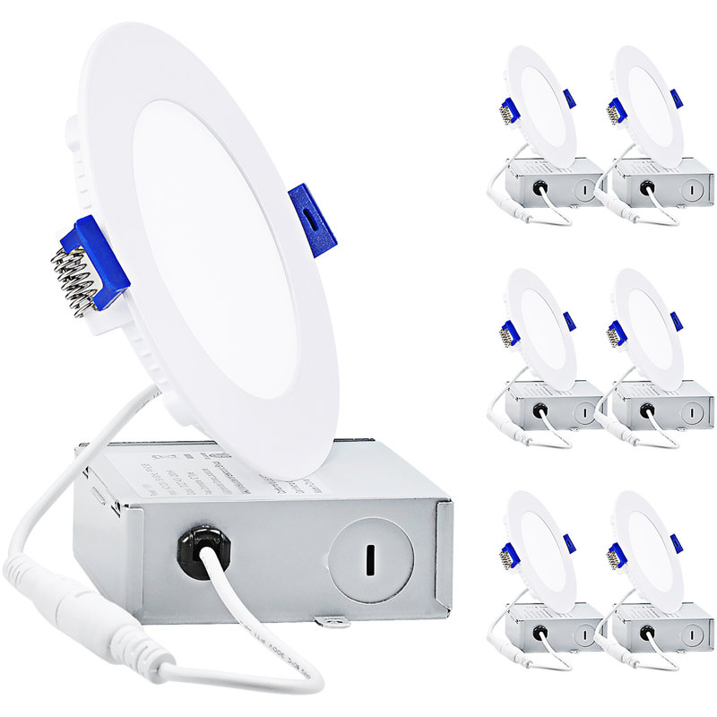Luminaire encastré 4 po à DEL à intensité variable, homologué ETL, blanc doux