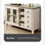Buffet en bois massif de chêne rouge gris et blanc