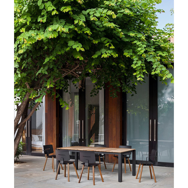 Machar Outdoor Dining Table, Anthracite, 39.38" W x 78.75" L x 29.5" H