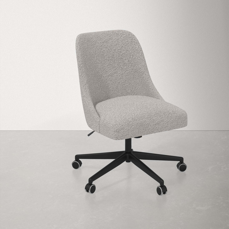 Acosta Height Adjustable Swivel Task Chair, Classic Elephant Boucle