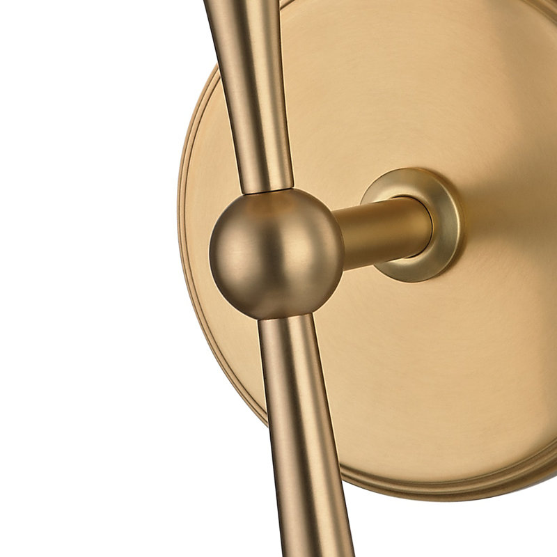 Islip 1 Light Armed Sconce, Aged Brass
