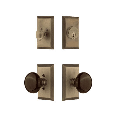 Nostalgic Warehouse Studio Entry Set with Porcelain Knob