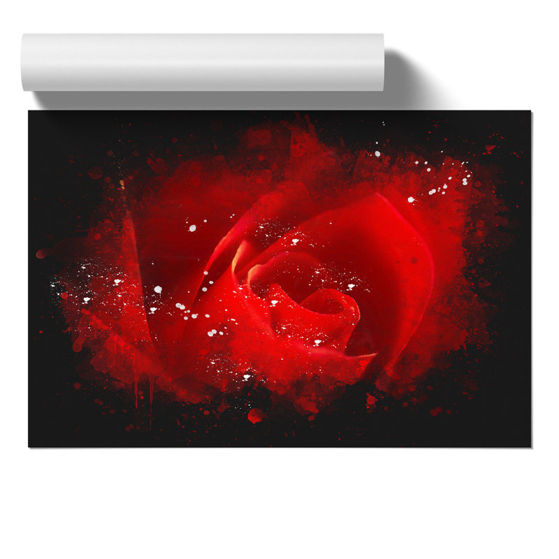 Red Rose Flower Vol.8 - Unframed Graphic Art, 30cm H x 42cm W x 0.1cm D