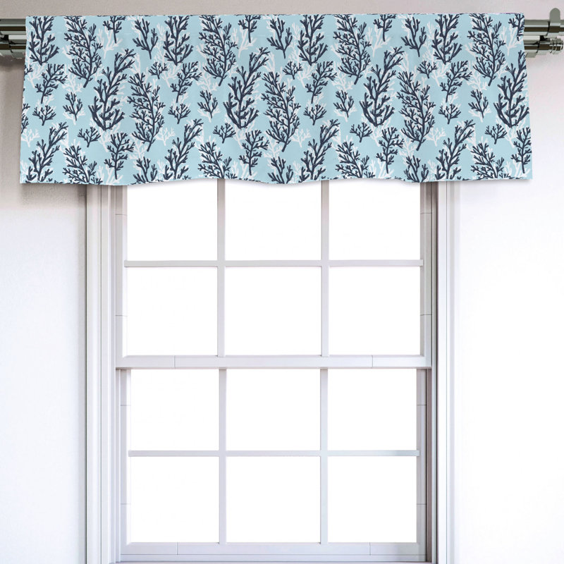 Sateen Floral Ruffled Window Valance