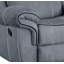 Causeuse inclinable en velours à deux tons Zubaida avec port USB et console-781794554