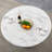 Round Faux Marble Dining Table, Modern High Gloss Kitchen Table with Stainless Steel Base for Elegant Meals