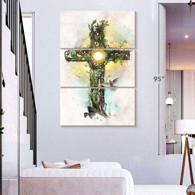 Adella, la croix du Christ, H 74 po x l 48 po