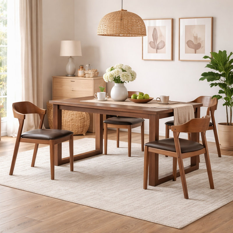 Hintze Drop Leaf Solid Wood Dining Set