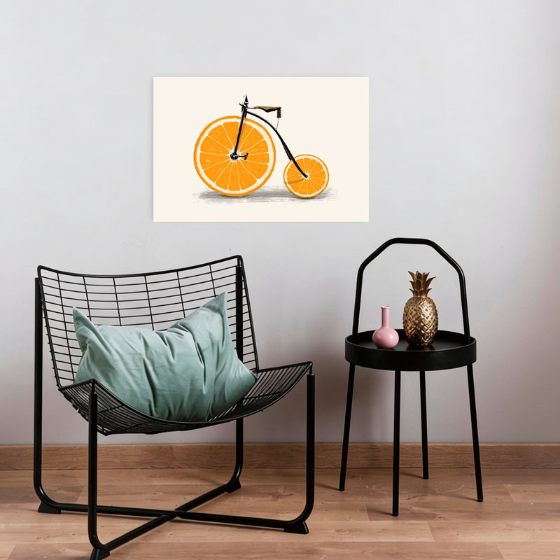 Impression d'art mural orange orange, 16" H x 24" W