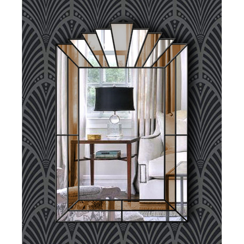 Galilea Flat Wall Mirror, Black