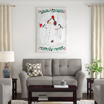Folk Snowman Forest Collection B by Jennifer Paxton Parker - Graphic Art Print