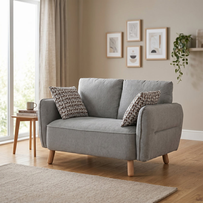 Gladding 2 Seater Loveseat, Light Grey