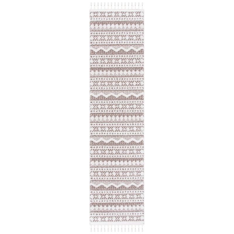 Weiner Moroccan Tassel Shag Performance Southwestern Rug, Runner 2'2" x 9'
