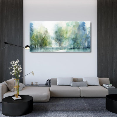 Red Barrel Studio Isabelle Z Gallery Wrapped Canvas Art Titled: Blue Silence