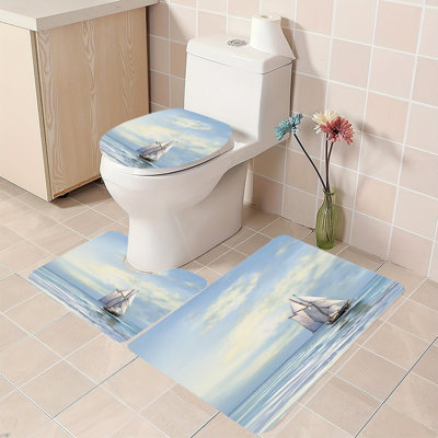 Ensemble de 3 tapis de salle de bain Sail Sail Ocean