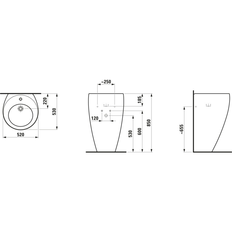 Ilbagnoalessi One 20.47'' L Bathroom Sink, Single