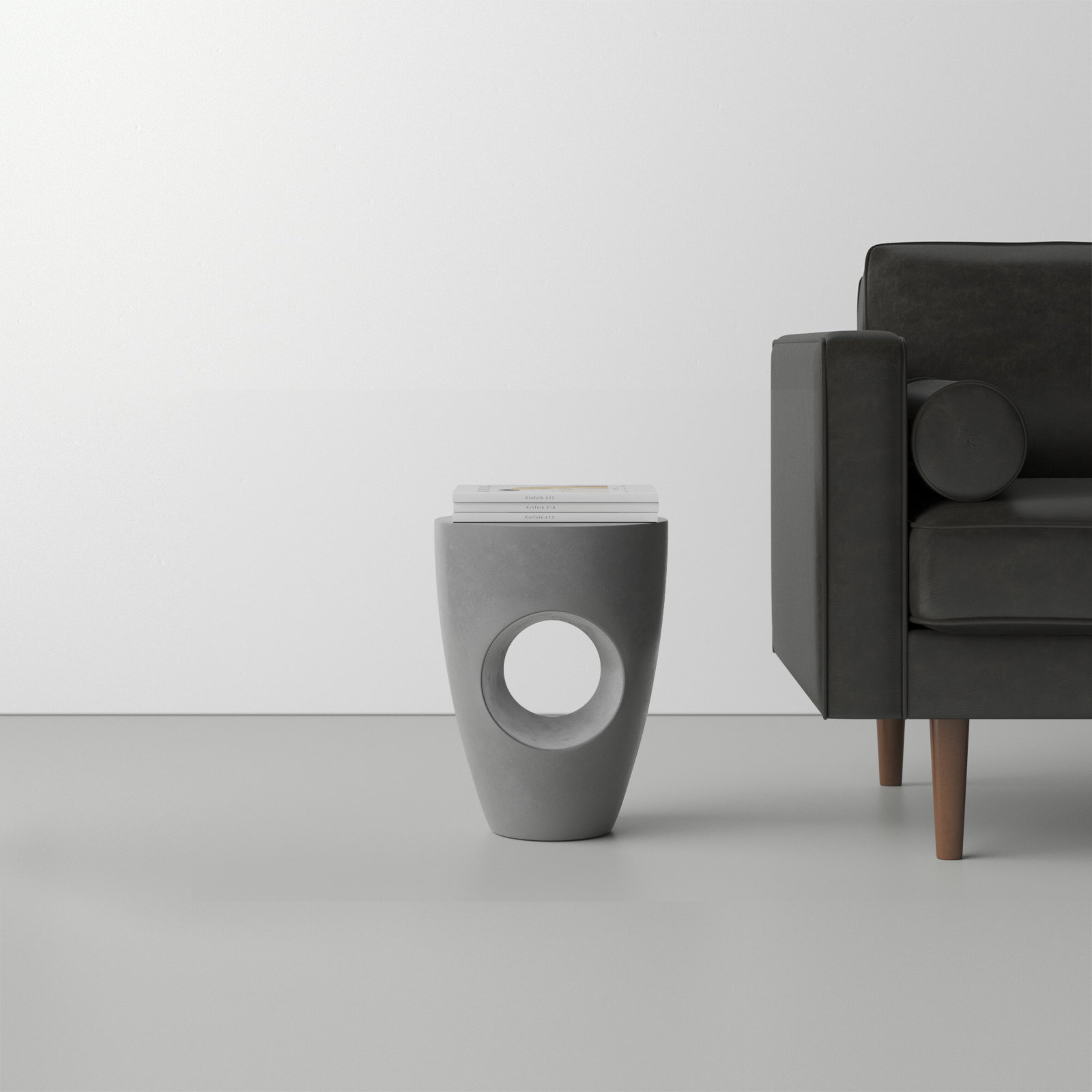 Avoriaz End Table, Dark Gray