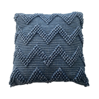 Square Cotton Chevron Pillow Cover & Insert