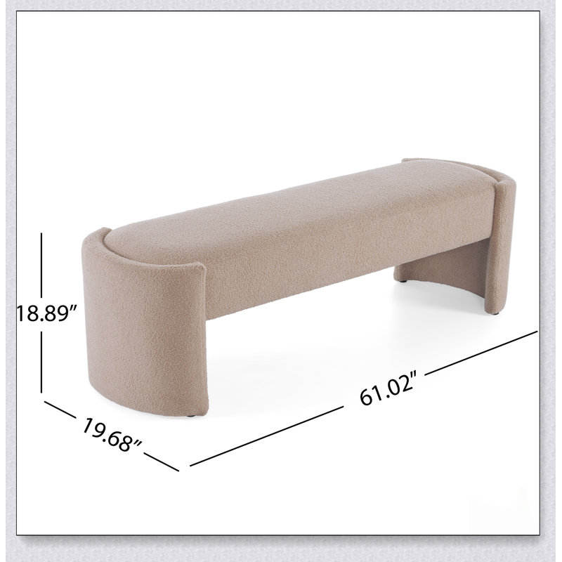 Élégant et simple banc repose-pieds en forme de chameau clair, parfait pour un usage moderne et polyvalent