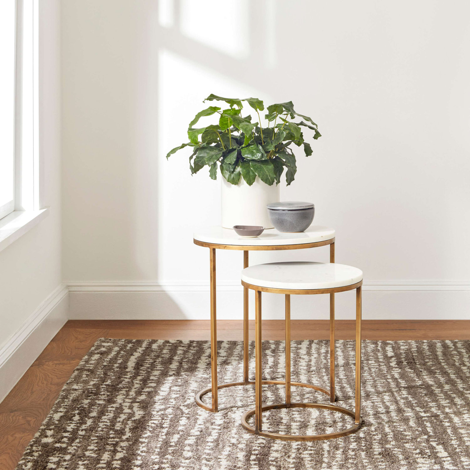 Shepherd Hand Knotted Wool Rug, Gray, Rectangle 5' x 8'