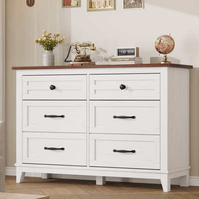 47 in Wide Dresser with 6 Drawers for Living Room, Bedroom, Entryway