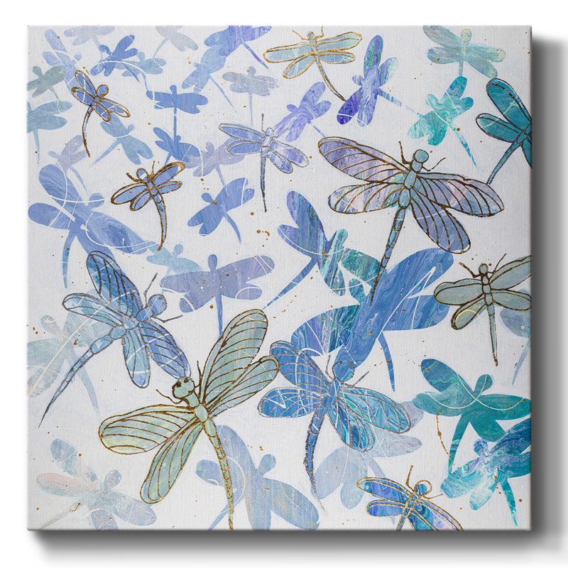 " Dancing Dragonflies ", 16" H x 16" W x 1.5" D