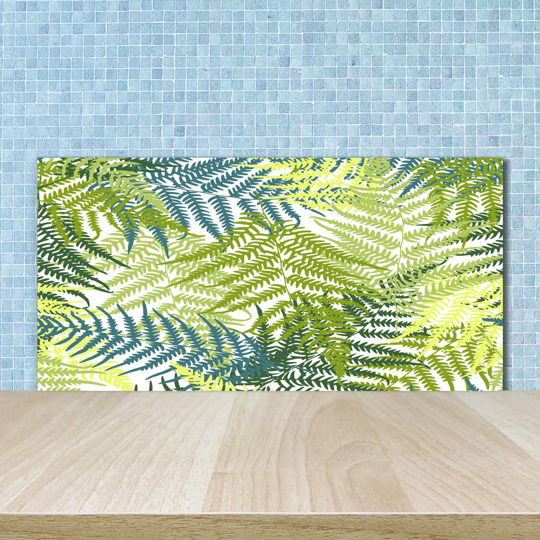 50 cm x 100 cm Glas Spritzschutzpaneel Ferns