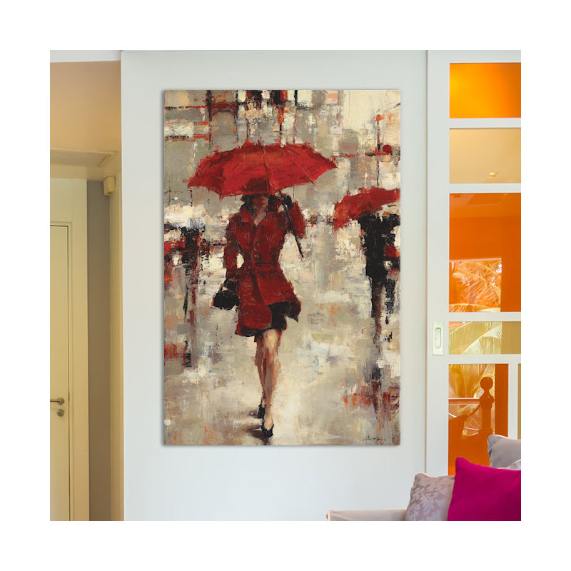 « paris invitation », peinture verticale sur toile tendue, H 18 po x l 12 po x P 1,5 po