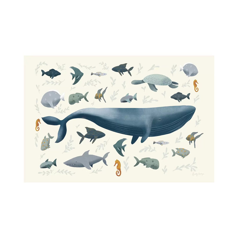 Ocean Life by Becky Thorns - Wrapped Canvas Print, 66.04 cm H x 45.72 cm W x 1.91 cm D