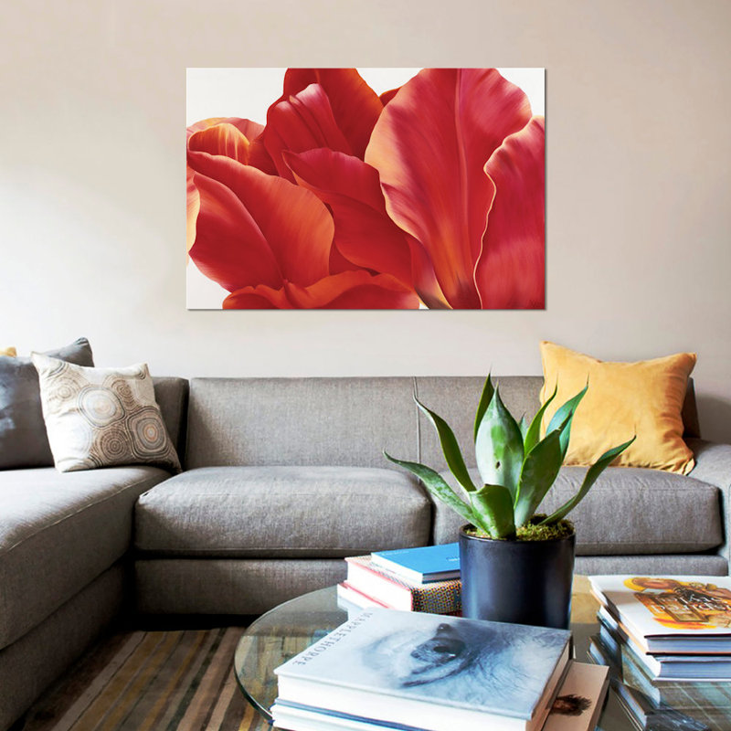 «Fancy Flower I», impression sur toile, H 8 po x l 12 po x P 0,75 po, Toile tendue, Pas de tapis