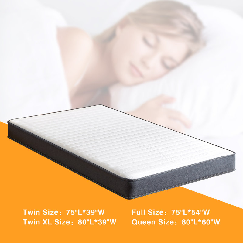 Matelas hybride à ressorts ensachés de 6 po Alwyn Home, Grand lit