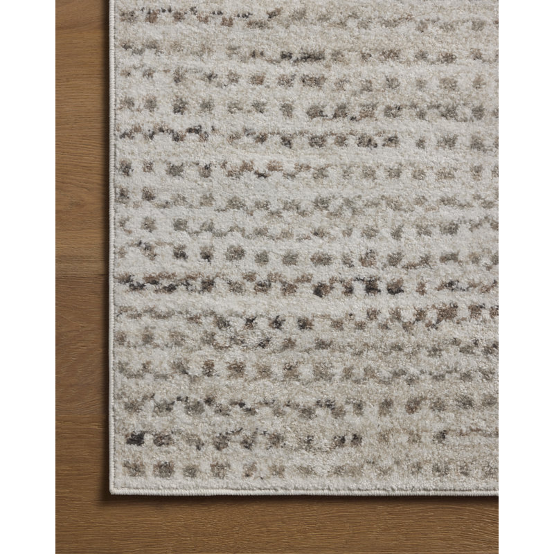 Tapis ivoire / galet Loloi Winnah, 11 pi 6 po x 15 pi