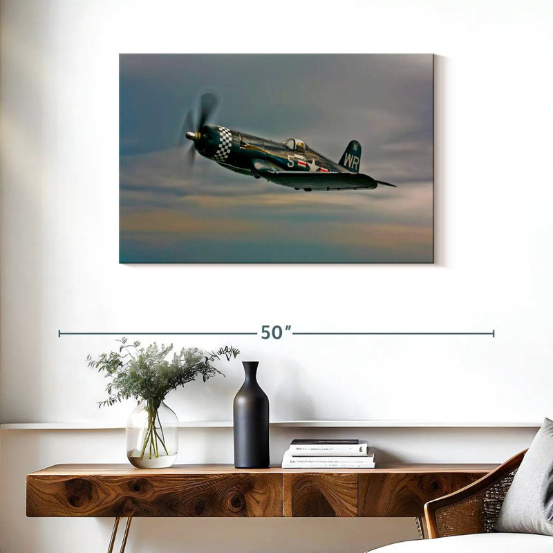 Mehar Old WW2 Airplane, 24" H x 36" W