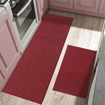 Tapis de cuisine antidérapants 2 pièces, tapis de cuisine absorbants et résistants aux taches