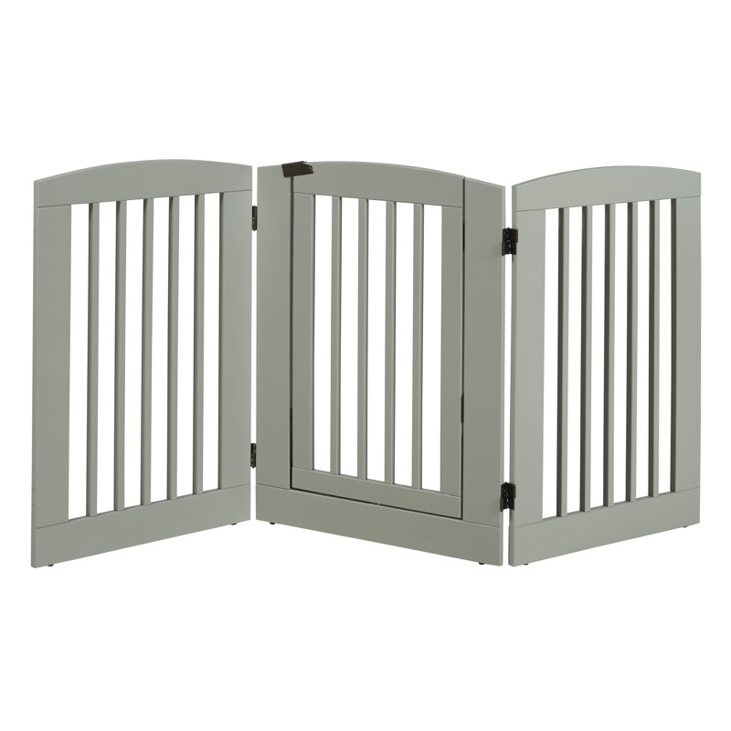 Barrière pour animaux Daniella, Grand (H 36 po x l 75 po x L 0,75 po), Gris