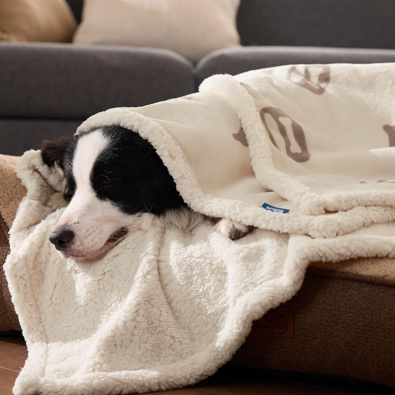 Couvre-lits imperméables pour lit - Doux Sherpa, L 80 po x l 60 po, Crème