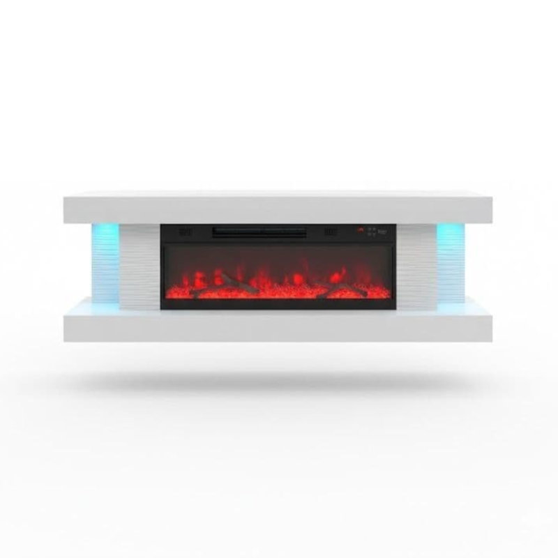 Metro Lane 140cm W White Electric Fireplace