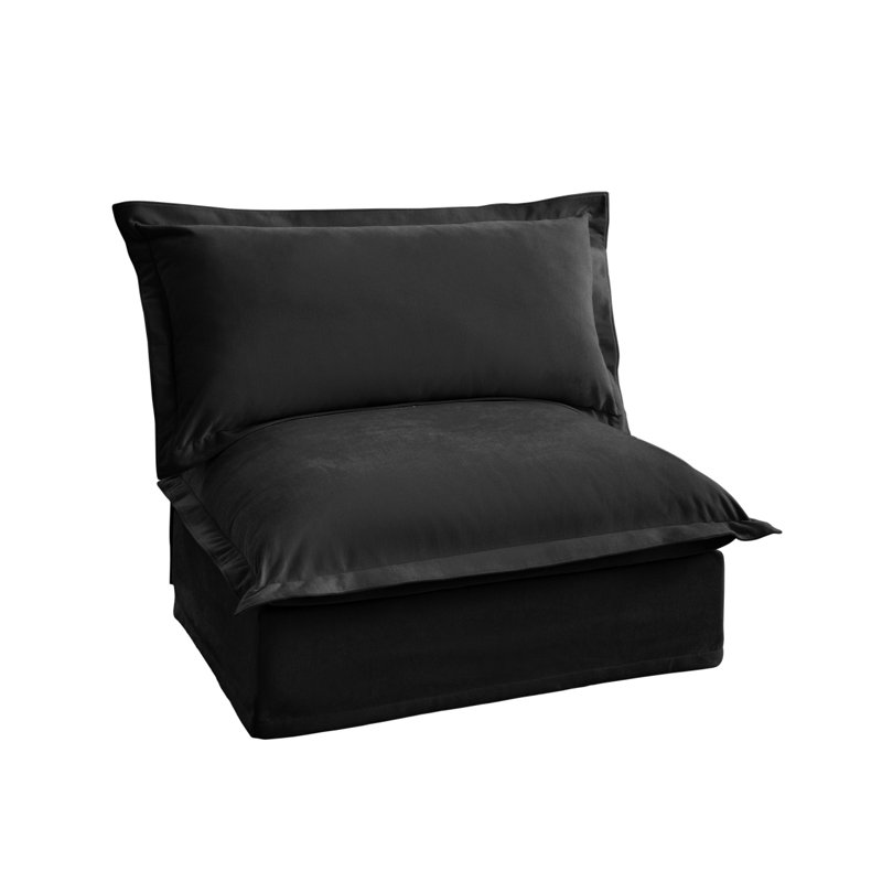Modern Sofa 78.8" Reversible Sleeper Combo Sofa With Pullout Bed, Comfortable Linen L-Shaped Combo Sofa Sofa Bed, Dark Gray