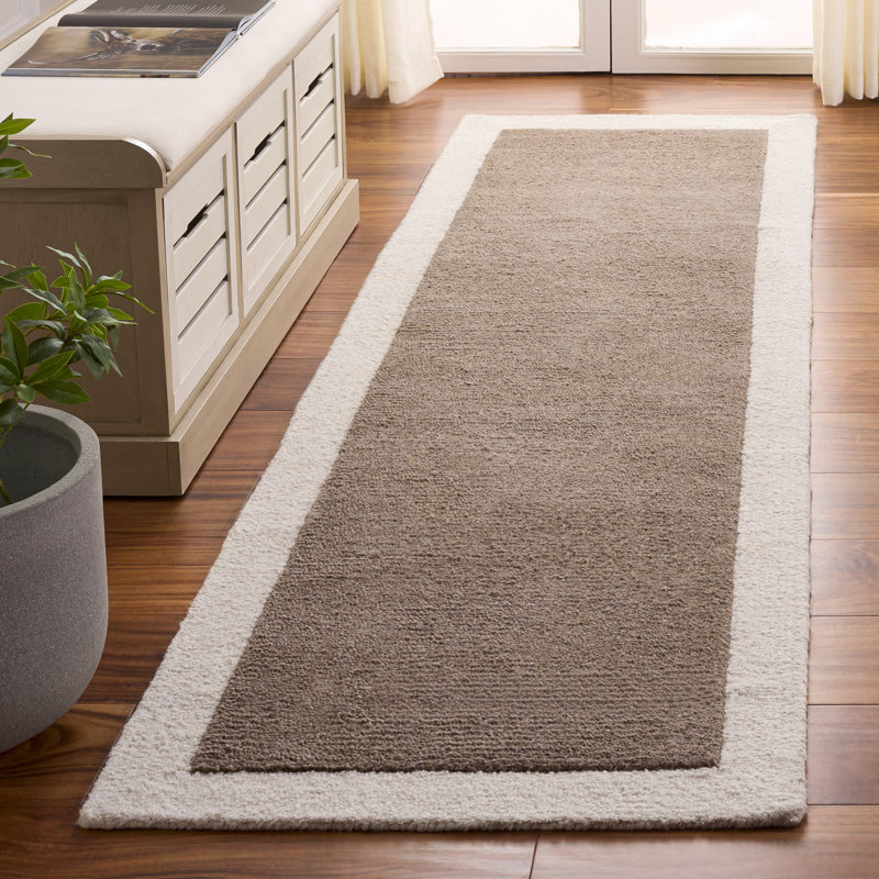 Metro Hand Tufted Wool; Cotton Solid Color Indoor Rug, Runner 2'3" x 8'