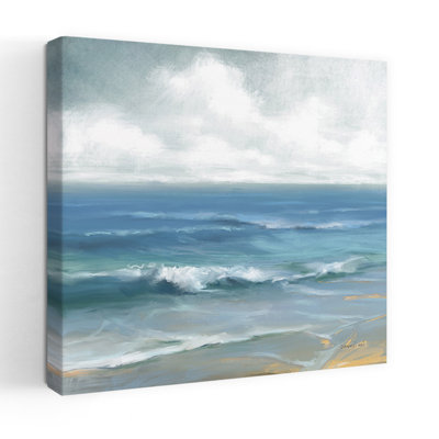 Art contemporain contemporain, paysage de plage abstrait