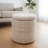 Modern Fabric Round Storage Ottoman