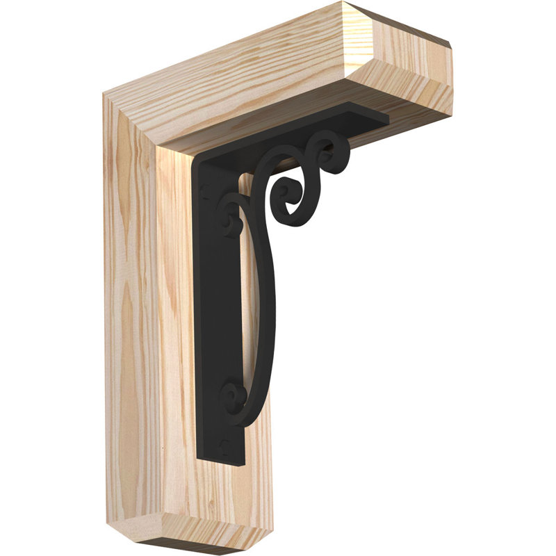 Support simple Ironcrest de 4 po Avery, H 12 po x P 9 1/2 po, Sapin de Douglas de l 3 1/2 po x T 2 po (lisse)