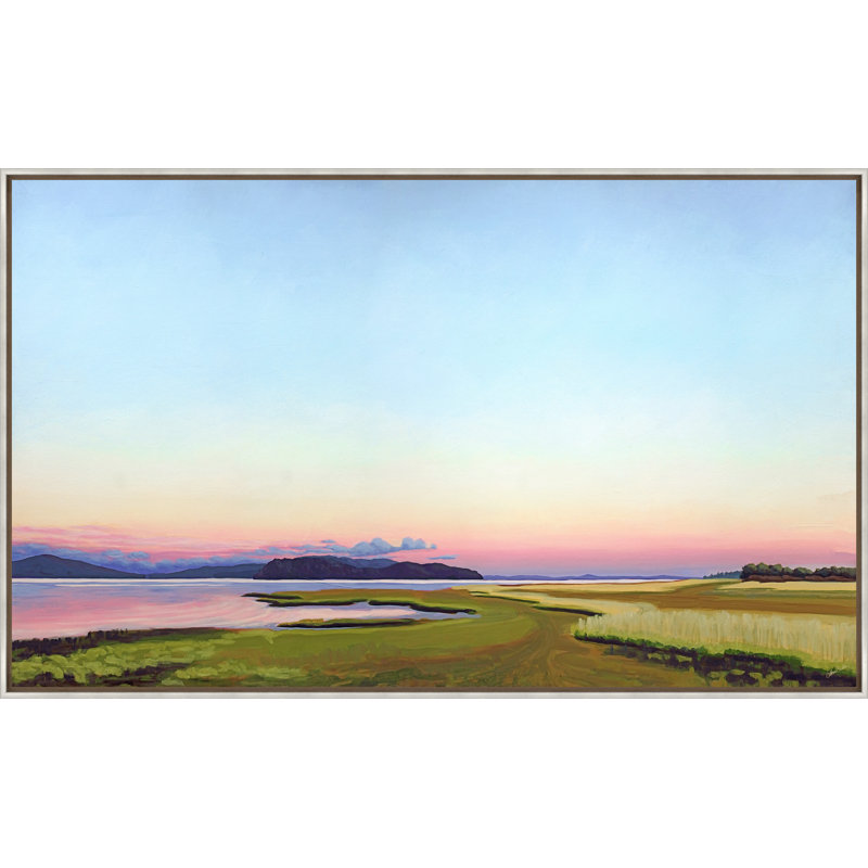 September Evening Walk II, Silver/Brown Floater Frame Canvas, No
